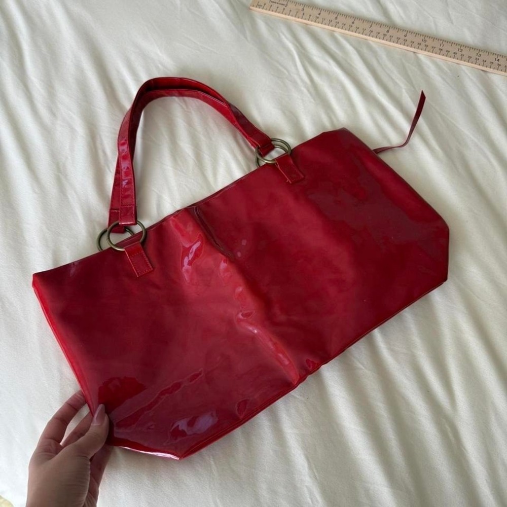 red oversized purse neiman marcus - Picture 3 of 6